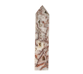 Agaat (kant) obelisk 25 x 5,5 x 4 cm | 1082 gram