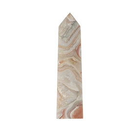 Agaat (roze) obelisk 21,5 x 5,5 x 3,5 cm | 753 gram