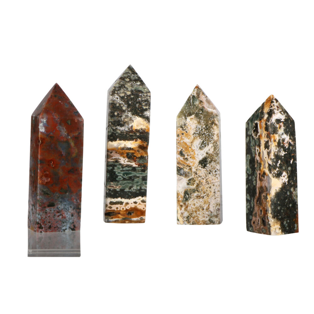 Jaspis (oceaan) obelisk 9 - 12 cm Jaspis (oceaan) obelisk 9 - 12 cm