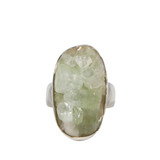 Zilveren ring apofylliet (groen) maat 18 | ruw 2,7 x 1,5 cm Zilveren ring apofylliet (groen) maat 18 | ruw 2,7 x 1,5 cm