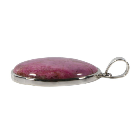 Zilveren hanger calciet (cobalto) | rond 3,4 cm