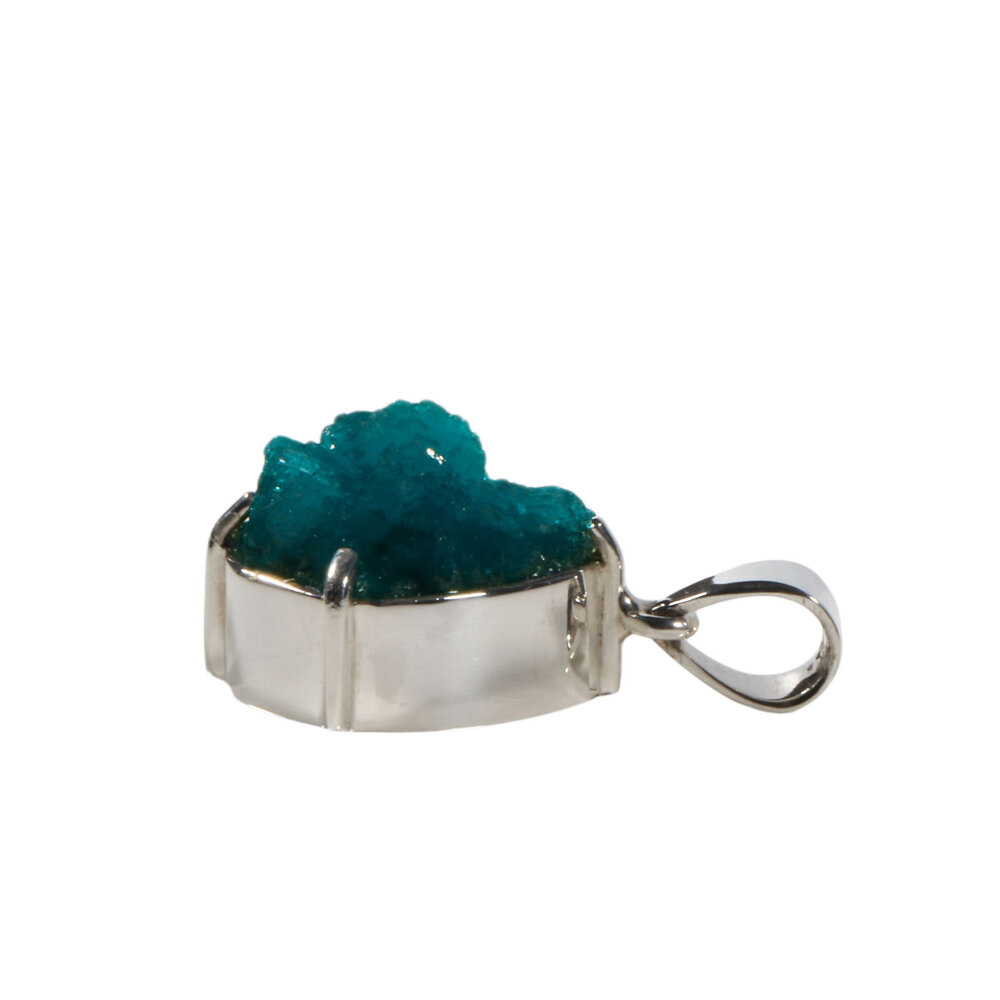 Zilveren hanger cavansiet | druppel ruw 1,6 x 1,5 cm Zilveren hanger cavansiet | druppel ruw 1,6 x 1,5 cm