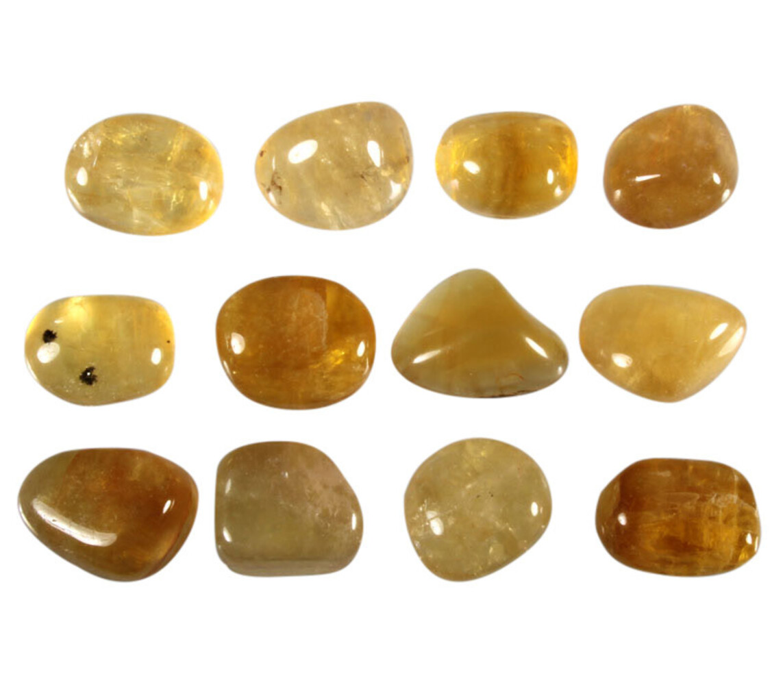 Fluoriet (geel) steen getrommeld 20 - 30 gram