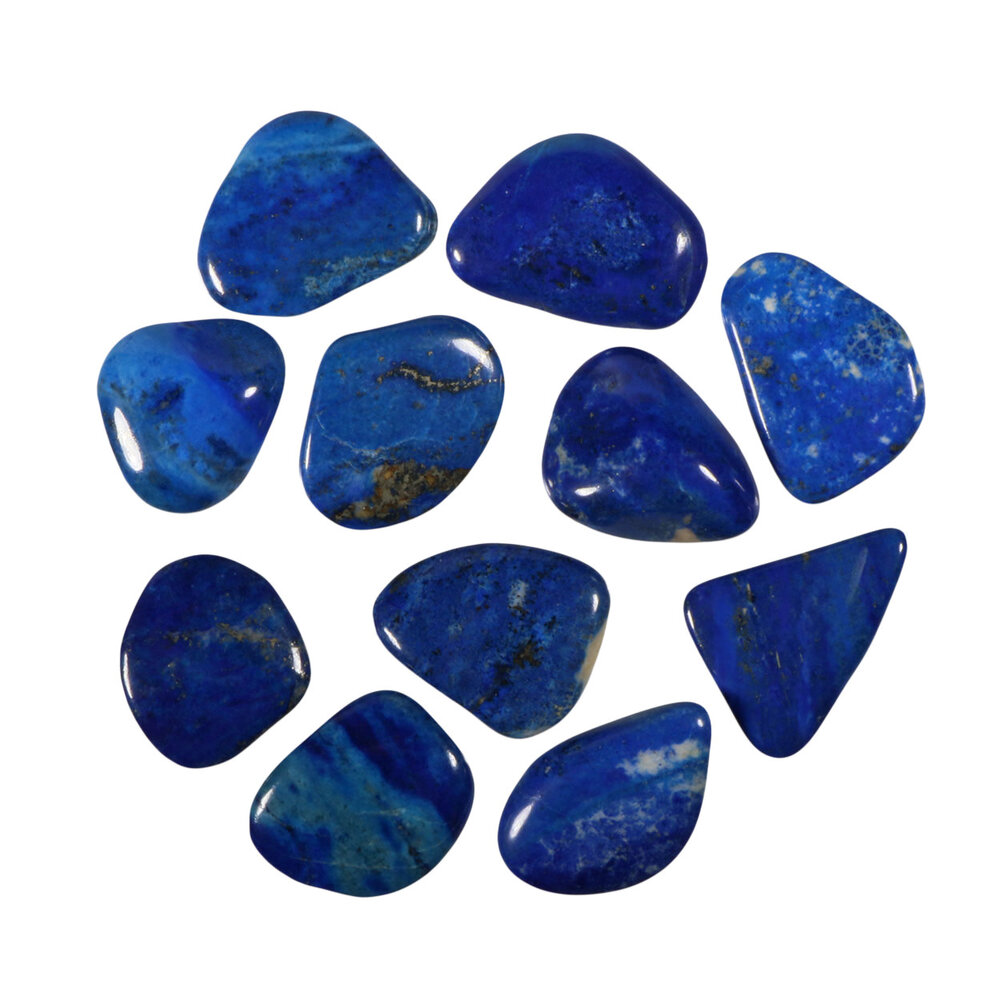 Lapis lazuli A-kwaliteit steen getrommeld 5 - 10 gram Lapis lazuli A-kwaliteit steen getrommeld 5 - 10 gram