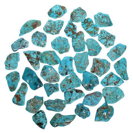 Turkoois A-kwaliteit steen getrommeld 2 - 5 gram Turkoois A-kwaliteit steen getrommeld 2 - 5 gram