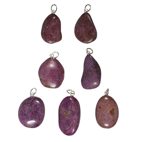 Stichtiet hanger met zilveren oogje