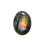 Zilveren ring labradoriet maat 19 | ovaal 2,5 x 1,8 cm Zilveren ring labradoriet maat 19 | ovaal 2,5 x 1,8 cm