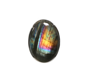 Zilveren ring labradoriet maat 19 | ovaal 2,5 x 1,8 cm Zilveren ring labradoriet maat 19 | ovaal 2,5 x 1,8 cm