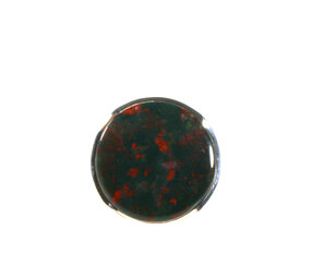 Zilveren ring heliotroop maat 18 | rond 2 cm Zilveren ring heliotroop maat 18 | rond 2 cm