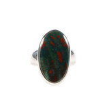 Zilveren ring heliotroop maat 18 | ovaal 2,4 x 1,3 cm Zilveren ring heliotroop maat 18 | ovaal 2,4 x 1,3 cm