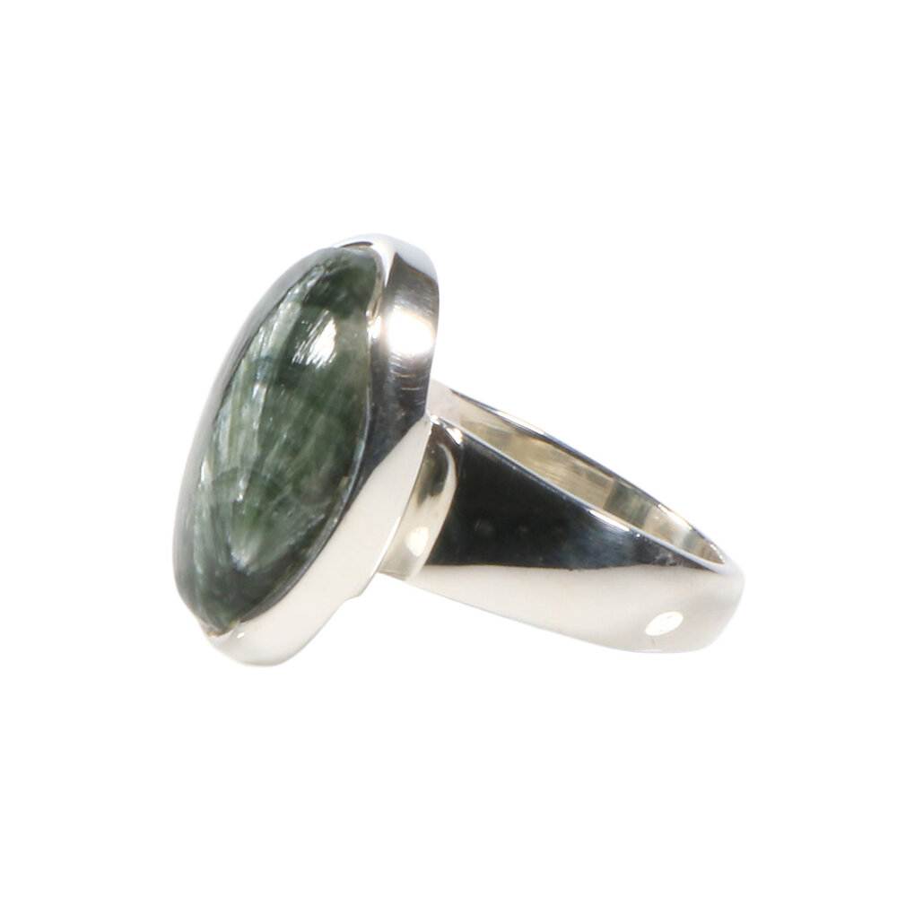 Zilveren ring serafiniet maat 17 1/2 | ovaal 1,9 x 1,5 cm Zilveren ring serafiniet maat 17 1/2 | ovaal 1,9 x 1,5 cm