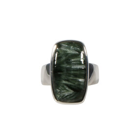 Zilveren ring serafiniet maat 19 1/2 | ovaal 2,2 x 1,2 cm Zilveren ring serafiniet maat 19 1/2 | ovaal 2,2 x 1,2 cm