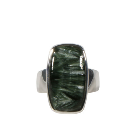 Zilveren ring serafiniet maat 19 1/2 | ovaal 2,2 x 1,2 cm