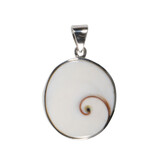 Zilveren hanger Shiva oog | ovaal 2,8 x 2,5 cm