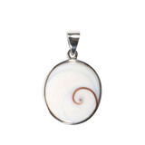 Zilveren hanger Shiva oog | ovaal 2,5 x 2,2 cm