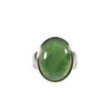 Zilveren ring jade maat 17 | ovaal 1,8 x 1,4 cm Zilveren ring jade maat 17 | ovaal 1,8 x 1,4 cm