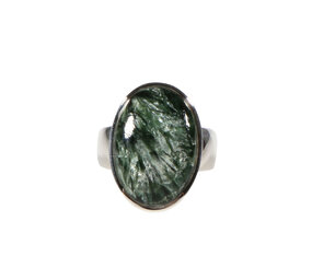 Zilveren ring serafiniet maat 18 1/2 | ovaal 2,1 x 1,4 cm Zilveren ring serafiniet maat 18 1/2 | ovaal 2,1 x 1,4 cm