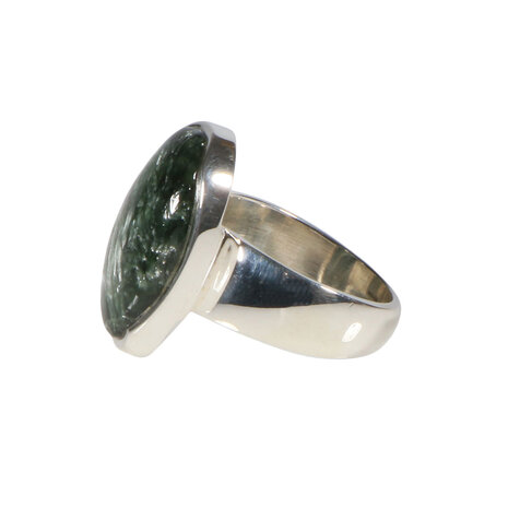 Zilveren ring serafiniet maat 18 1/2 | ovaal 2,1 x 1,4 cm Zilveren ring serafiniet maat 18 1/2 | ovaal 2,1 x 1,4 cm