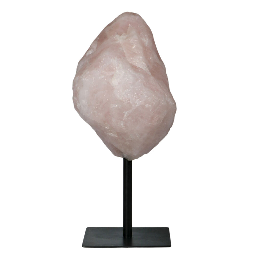 Rozenkwarts ruw op standaard 26 x 22 x 17 cm | 10800 gram Rozenkwarts ruw op standaard 26 x 22 x 17 cm | 10800 gram