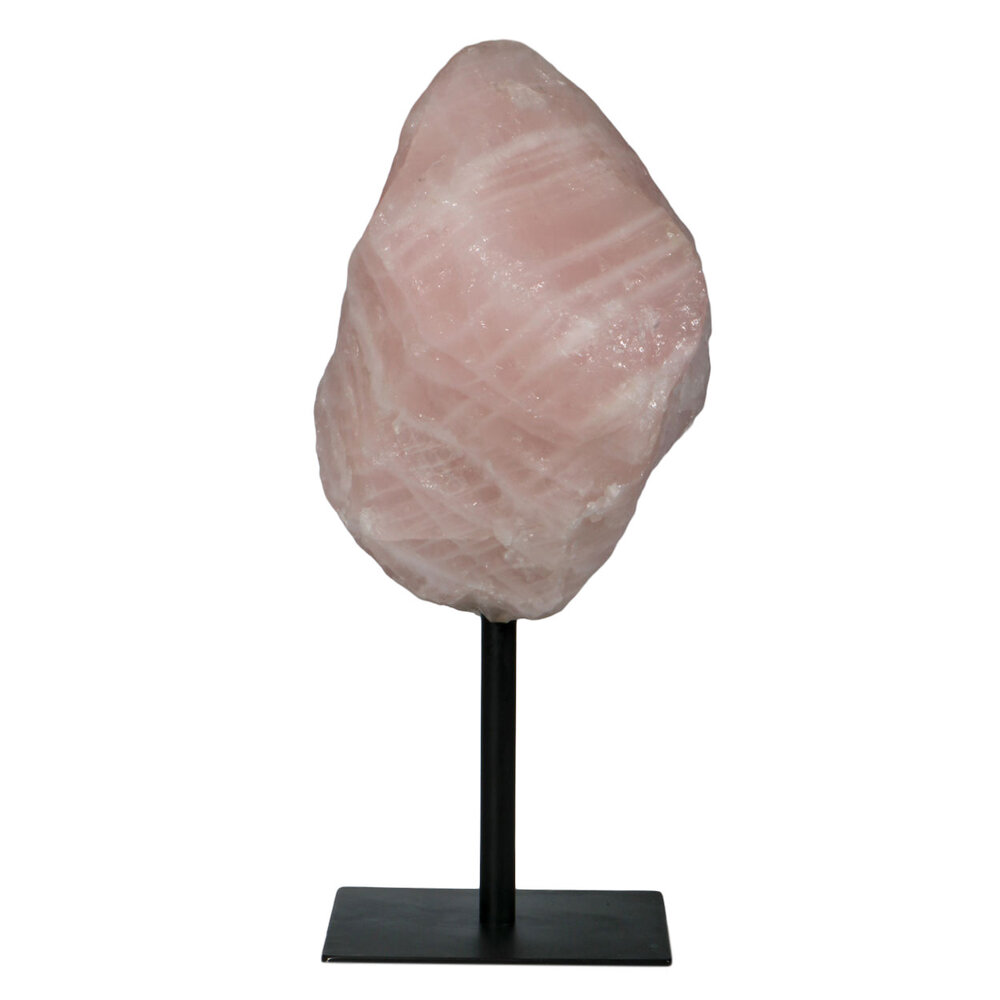 Rozenkwarts ruw op standaard 26 x 22 x 17 cm | 10800 gram Rozenkwarts ruw op standaard 26 x 22 x 17 cm | 10800 gram