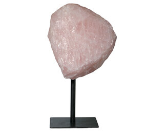 Rozenkwarts ruw op standaard 23,5 x 21 x 18 cm | 10240 gram Rozenkwarts ruw op standaard 23,5 x 21 x 18 cm | 10240 gram