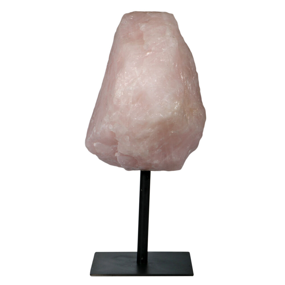 Rozenkwarts ruw op standaard 23,5 x 21 x 18 cm | 10240 gram Rozenkwarts ruw op standaard 23,5 x 21 x 18 cm | 10240 gram