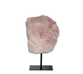 Rozenkwarts ruw op standaard 15 x 13 x 9 cm | 3220 gram Rozenkwarts ruw op standaard 15 x 13 x 9 cm | 3220 gram