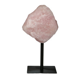 Rozenkwarts ruw op standaard 21 x 19 x 12 cm | 6130 gram Rozenkwarts ruw op standaard 21 x 19 x 12 cm | 6130 gram