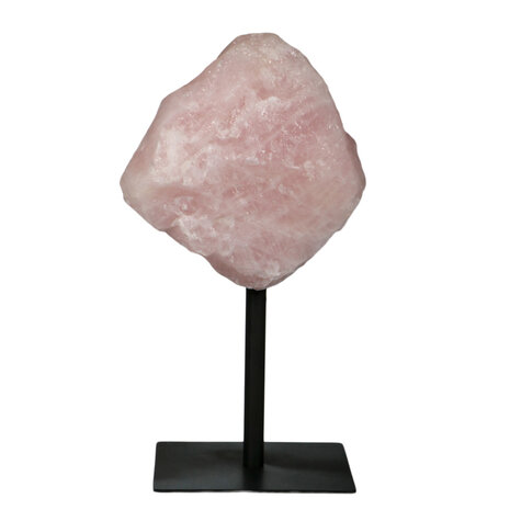Rozenkwarts ruw op standaard 21 x 19 x 12 cm | 6130 gram Rozenkwarts ruw op standaard 21 x 19 x 12 cm | 6130 gram