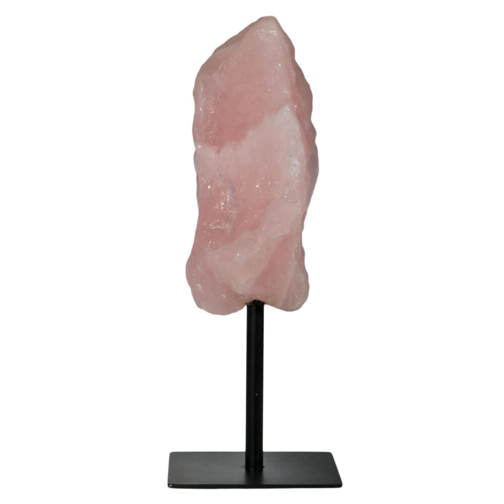 Rozenkwarts ruw op standaard 27 x 21 x 11 cm | 6530 gram Rozenkwarts ruw op standaard 27 x 21 x 11 cm | 6530 gram