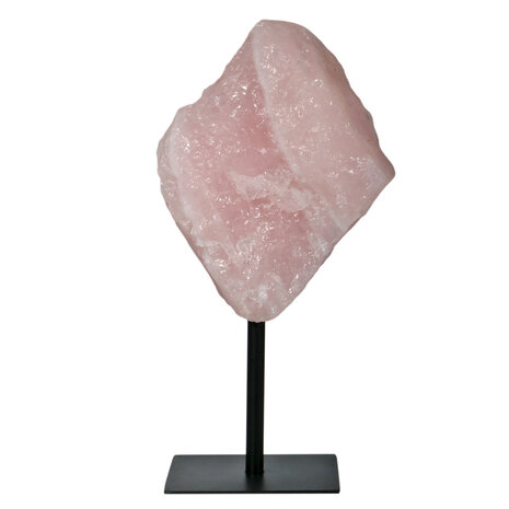 Rozenkwarts ruw op standaard 27 x 21 x 11 cm | 6530 gram Rozenkwarts ruw op standaard 27 x 21 x 11 cm | 6530 gram