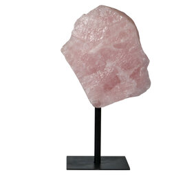 Rozenkwarts ruw op standaard 24,5 x 20 x 11,5 cm | 7400 gram Rozenkwarts ruw op standaard 24,5 x 20 x 11,5 cm | 7400 gram