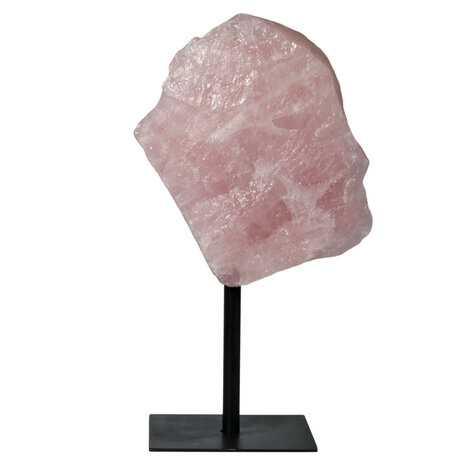 Rozenkwarts ruw op standaard 24,5 x 20 x 11,5 cm | 7400 gram Rozenkwarts ruw op standaard 24,5 x 20 x 11,5 cm | 7400 gram