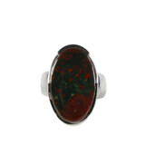 Zilveren ring heliotroop maat 17 1/2 | ovaal 2,3 x 1,3 cm Zilveren ring heliotroop maat 17 1/2 | ovaal 2,3 x 1,3 cm