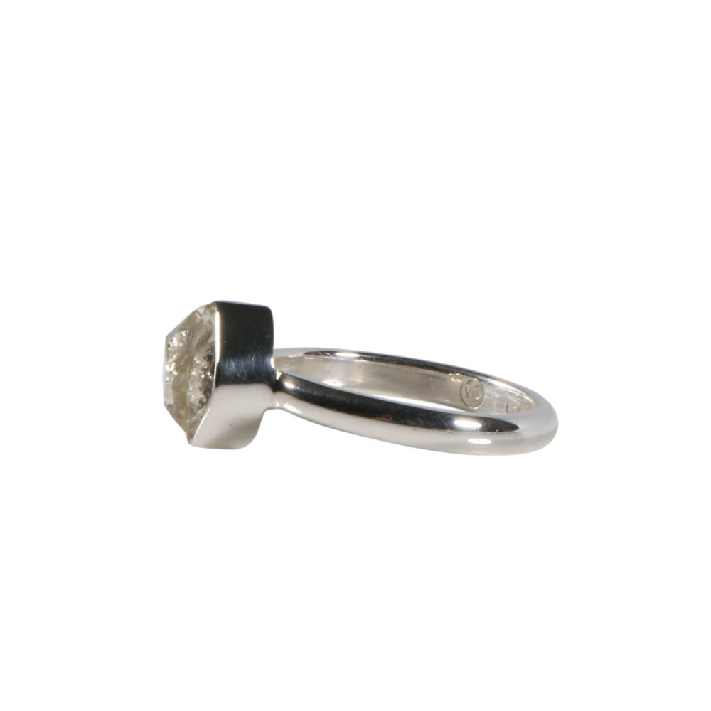 Zilveren ring Herkimer diamant maat 18 | 0,9 x 0,7 cm