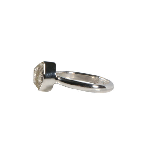 Zilveren ring Herkimer diamant maat 18 | 0,9 x 0,7 cm