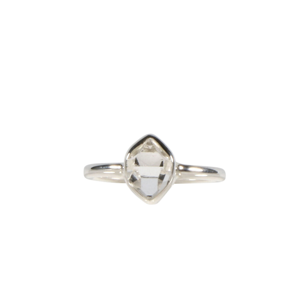 Zilveren ring Herkimer diamant maat 17 | 0,9 x 0,7 cm Zilveren ring Herkimer diamant maat 17 | 0,9 x 0,7 cm