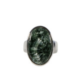 Zilveren ring serafiniet maat 18 | ovaal 2,2 x 1,4 cm (2) Zilveren ring serafiniet maat 18 | ovaal 2,2 x 1,4 cm (2)