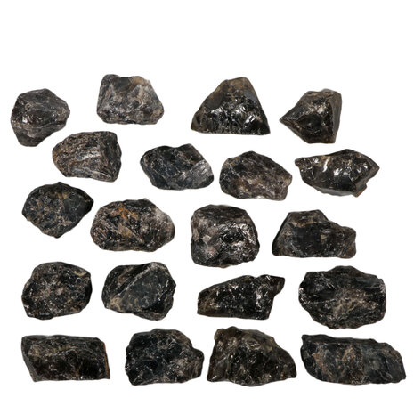 Rookkwarts (Morion) ruw 50 - 100 gram Rookkwarts (Morion) ruw 50 - 100 gram