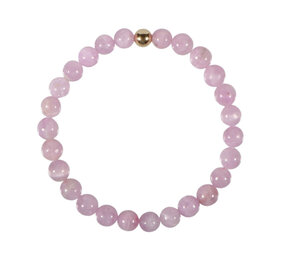 Kunziet armband met 14k gouden kraal | 6,5 - 7 mm kralen Kunziet armband met 14k gouden kraal | 6,5 - 7 mm kralen