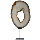 Agaat schijf op standaard 49,5 x 35,5 x 1 cm / 4150 gram