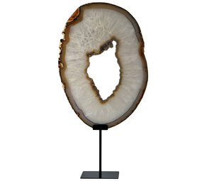 Agaat schijf op standaard 49,5 x 35,5 x 1 cm / 4150 gram