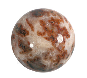 Mosagaat met carneool bol 71 mm | 431 gram Mosagaat met carneool bol 71 mm | 431 gram