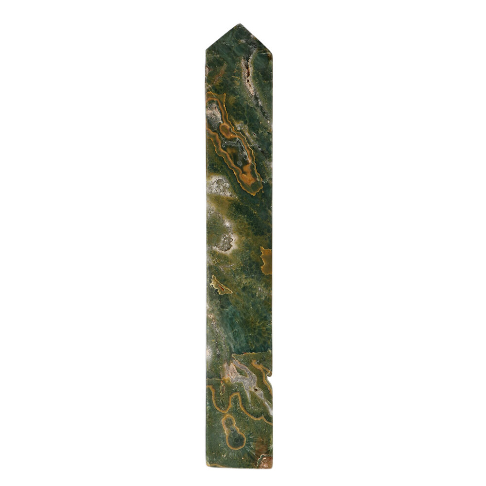 Jaspis (oceaan) A-kwaliteit obelisk 26,5 x 4 x 2,5 cm | 679 gram Jaspis (oceaan) A-kwaliteit obelisk 26,5 x 4 x 2,5 cm | 679 gram