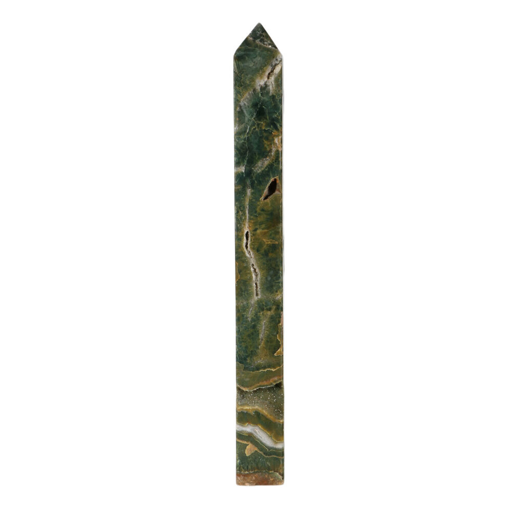 Jaspis (oceaan) A-kwaliteit obelisk 26,5 x 4 x 2,5 cm | 679 gram Jaspis (oceaan) A-kwaliteit obelisk 26,5 x 4 x 2,5 cm | 679 gram