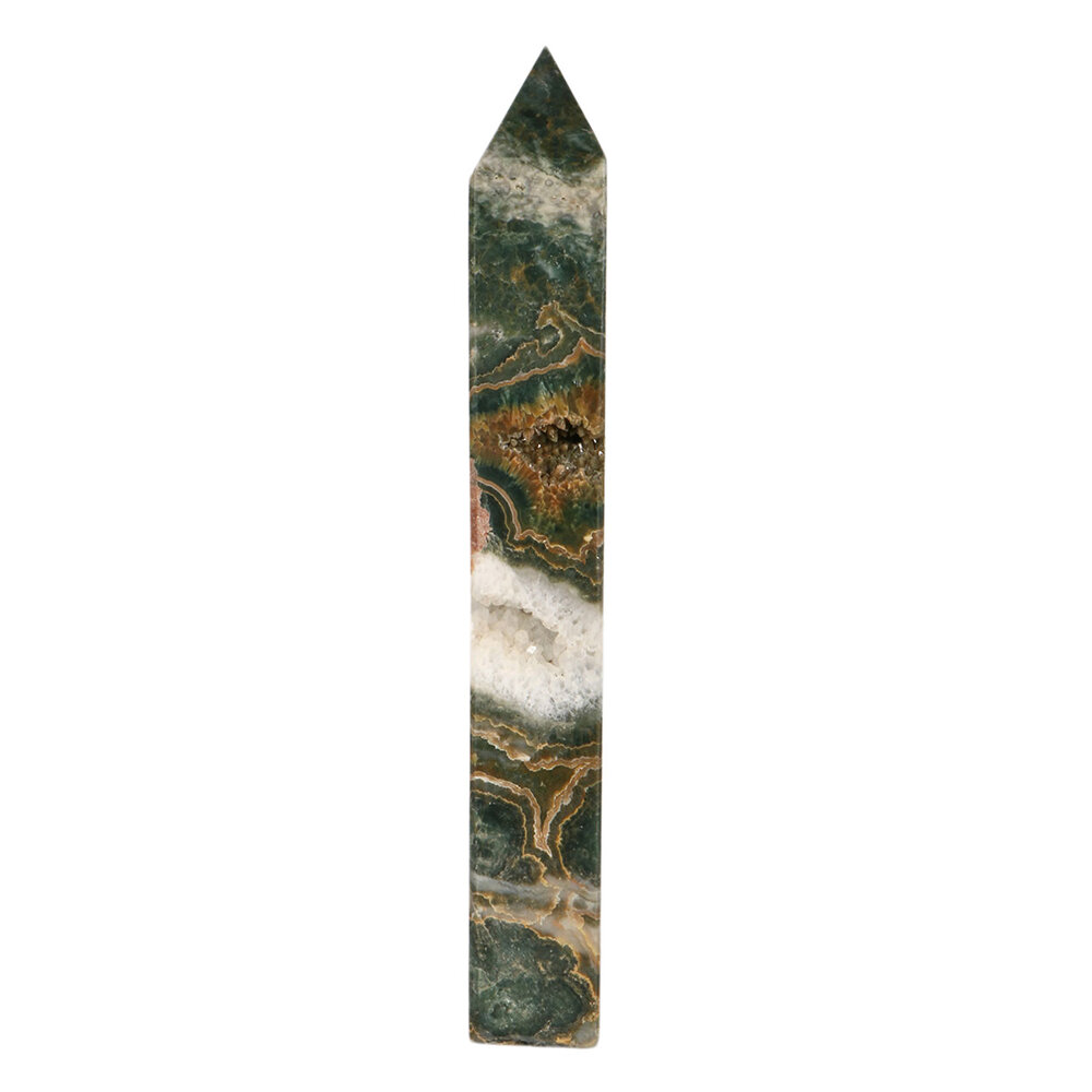 Jaspis (oceaan) A-kwaliteit obelisk 22,5 x 6,5 x 3 cm | 971 gram Jaspis (oceaan) A-kwaliteit obelisk 22,5 x 6,5 x 3 cm | 971 gram