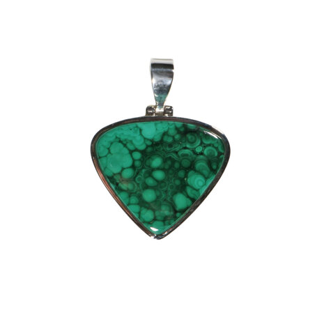 Zilveren hanger malachiet | druppel 2,6 x 3 cm Zilveren hanger malachiet | druppel 2,6 x 3 cm