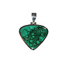 Zilveren hanger malachiet | druppel 2,6 x 3 cm Zilveren hanger malachiet | druppel 2,6 x 3 cm
