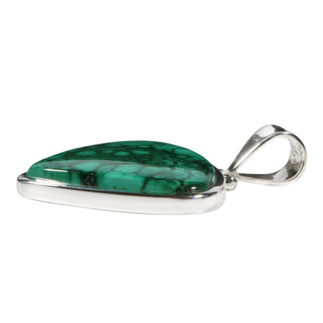 Zilveren hanger malachiet | druppel 2,6 x 3 cm Zilveren hanger malachiet | druppel 2,6 x 3 cm