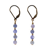 Gold filled oorbellen tanzaniet | 4 mm facet Gold filled oorbellen tanzaniet | 4 mm facet